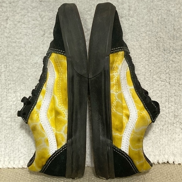 Vans Little Kids Black/Yellow Suede/Canvas Old Skool Sneakers Shoes Size US 3 - Picture 7 of 11